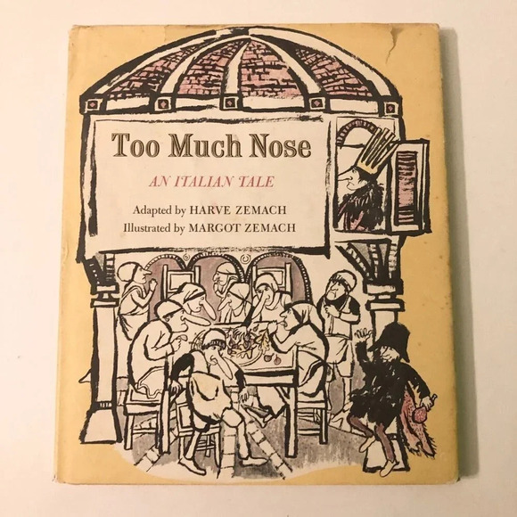 Vintage 1967 Too Much Nose An Italian Tale Harve Zemach Hardcover  DJ - Picture 1 of 16